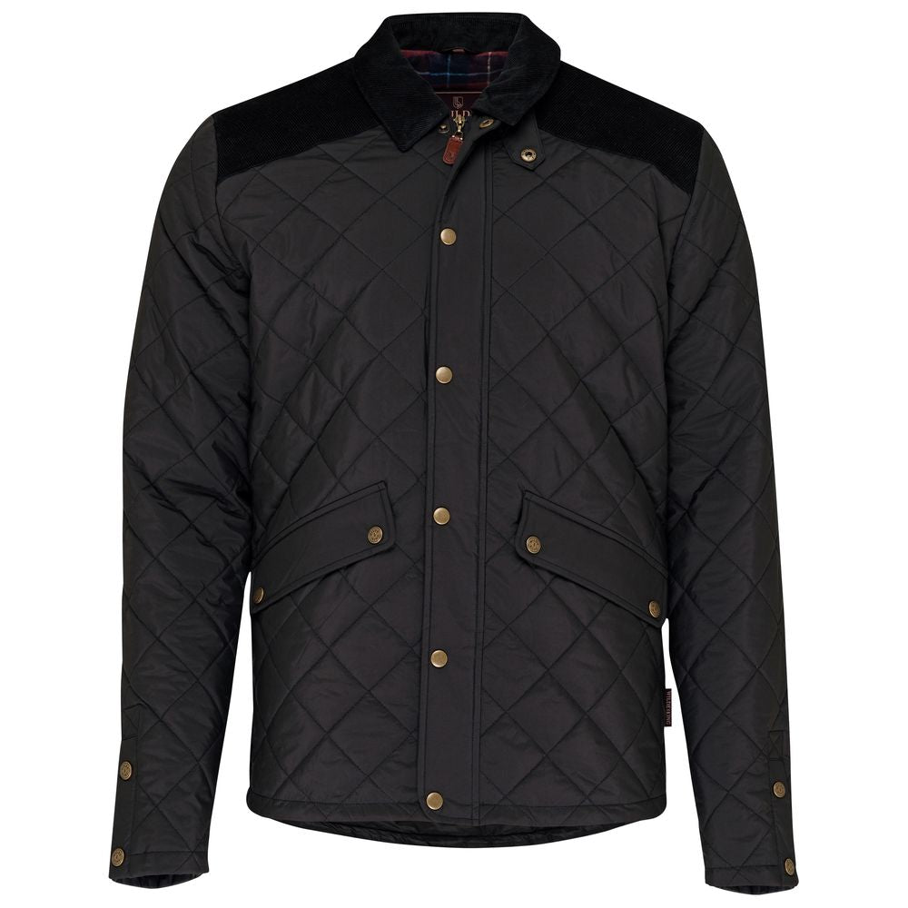 Wilde King Mens Barnard Quilted Jacket (Black) - Main Image