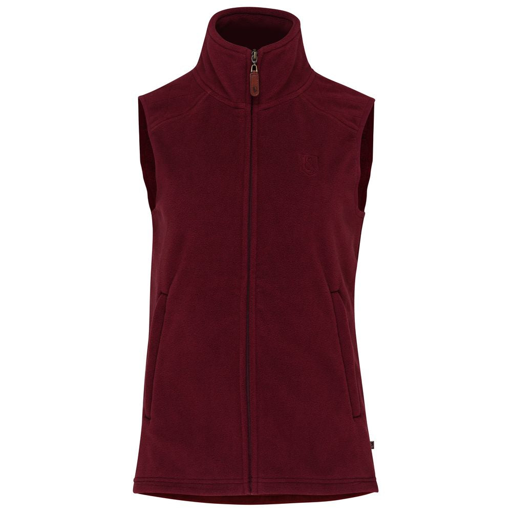 Wilde King Womens Heath Fleece Gilet (Burgundy) - Main Image