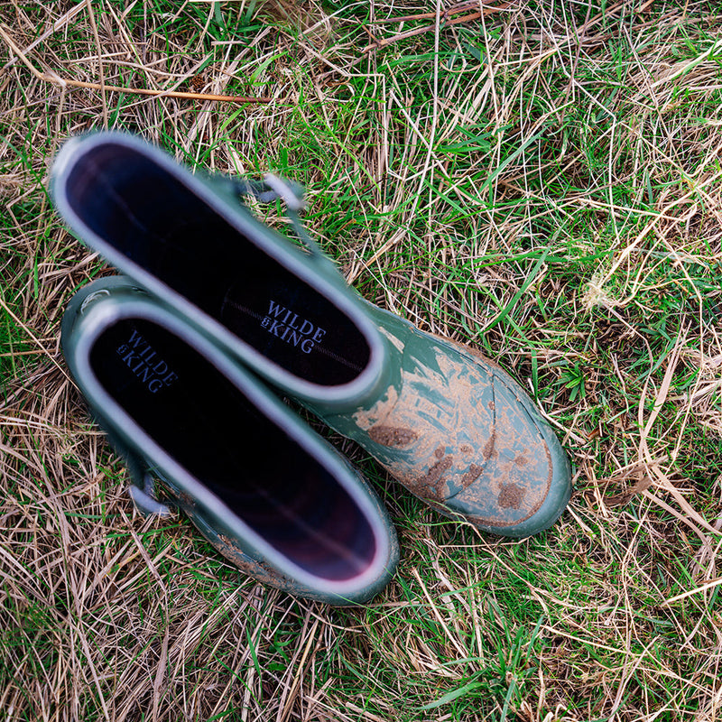 Wilde & King - Mens Netherfield Wellington Boots (Green)