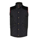 Wilde & King - Mens Barnard Quilted Gilet (Black)