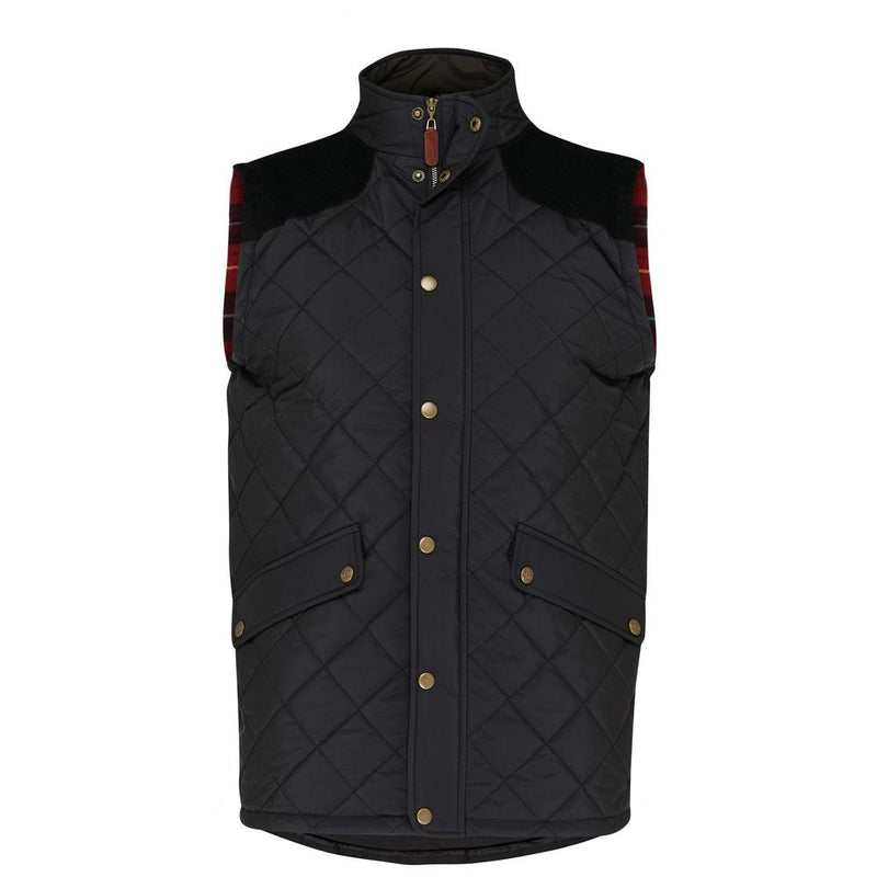 Wilde & King - Mens Barnard Quilted Gilet (Black)