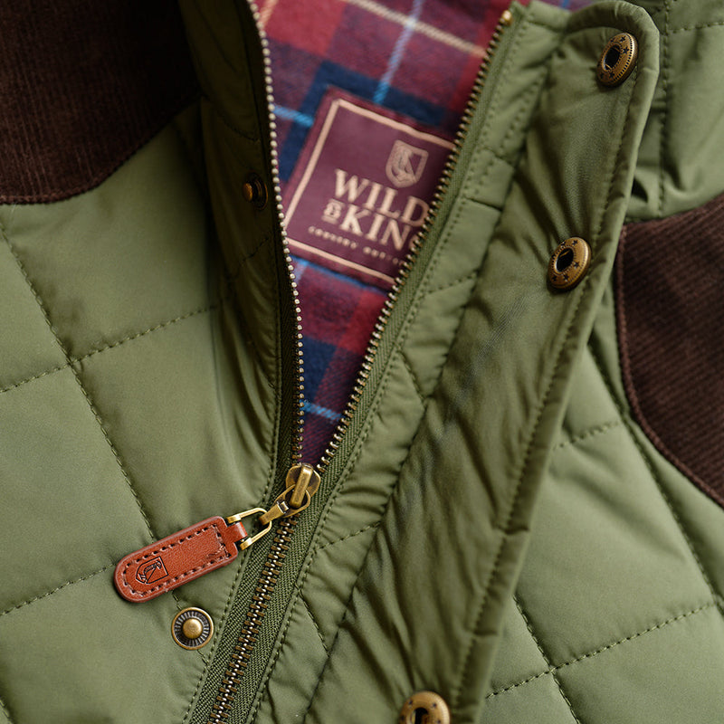 Wilde & King - Mens Barnard Quilted Gilet (Olive)