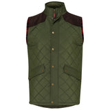 Wilde & King - Mens Barnard Quilted Gilet (Olive)