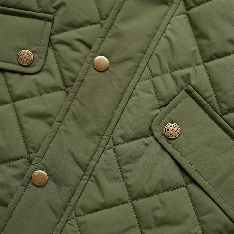 Wilde & King - Mens Barnard Quilted Gilet (Olive)