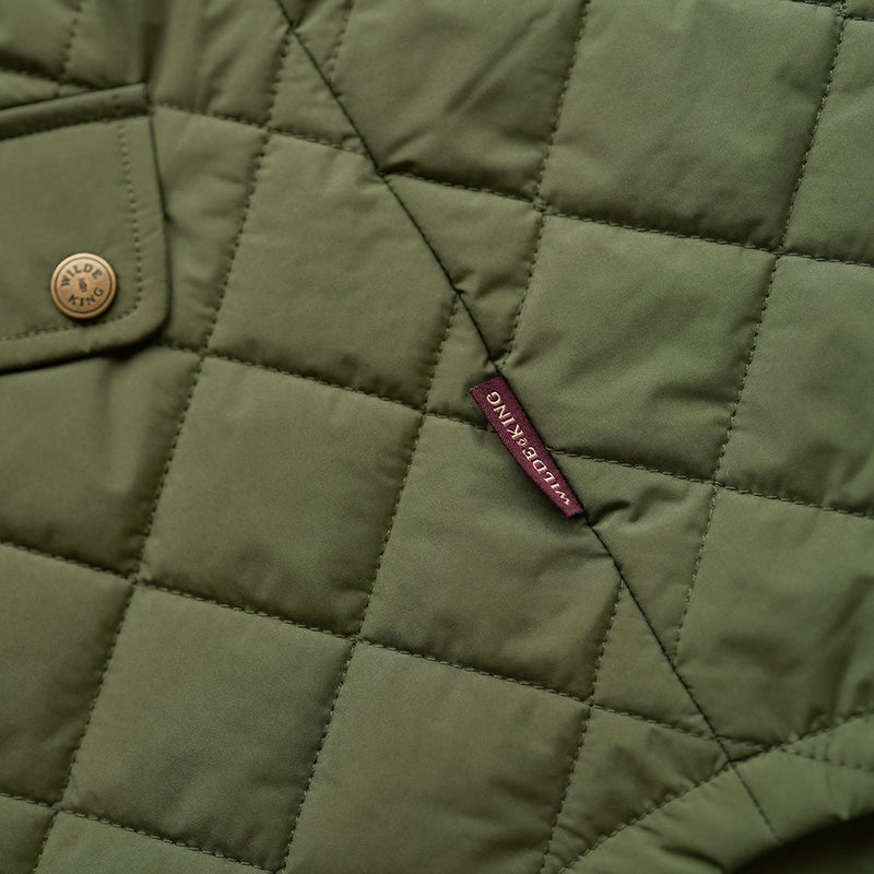 Wilde & King - Mens Barnard Quilted Gilet (Olive)