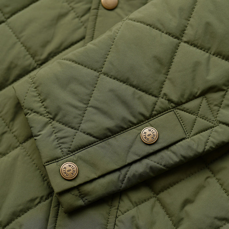 Olive green quilted jacket on sale mens