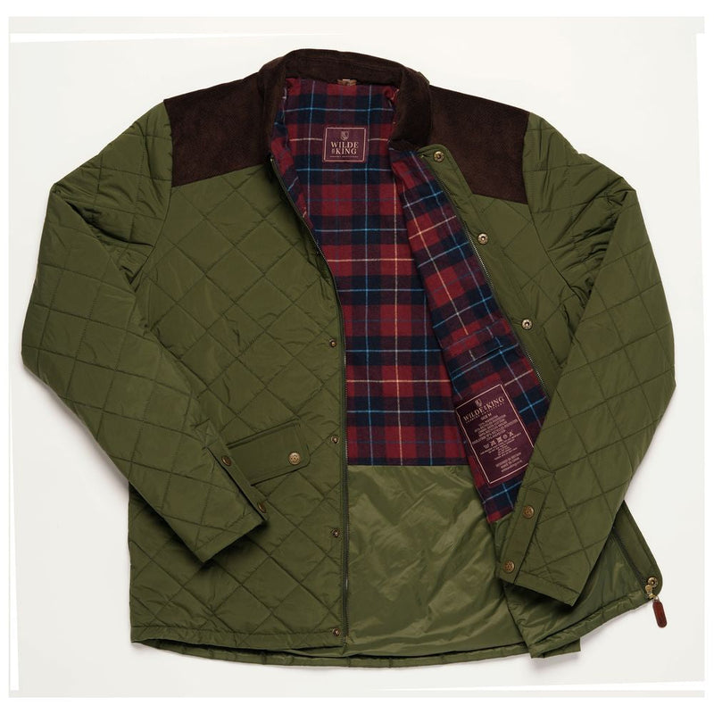 Wilde & King - Mens Barnard Quilted Jacket (Olive)