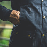 Mens Barton Waxed Jacket (Navy)