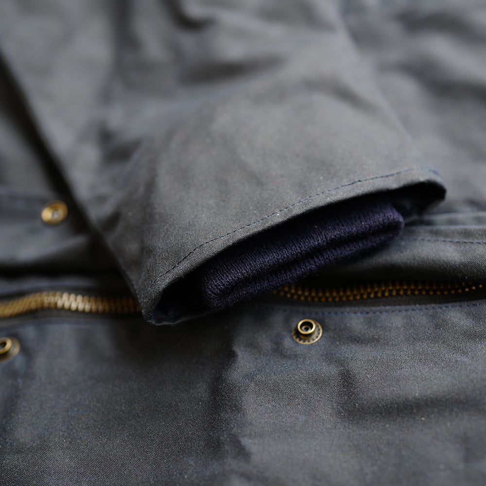 Wilde King Mens Barton Waxed Jacket (Navy)