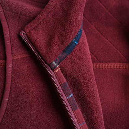 Wilde & King - Mens Heath Fleece Gilet (Burgundy)