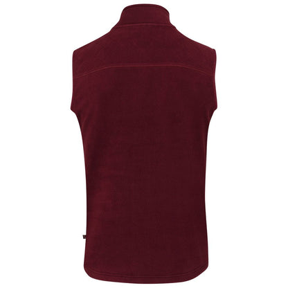 Wilde & King - Mens Heath Fleece Gilet (Burgundy)