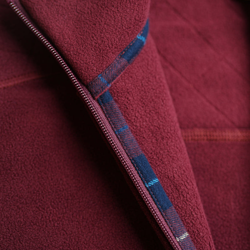 Wilde & King - Mens Heath Fleece Jacket (Burgundy)