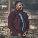 Wilde & King - Mens Heath Fleece Jacket (Burgundy)