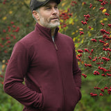 Wilde & King - Mens Heath Fleece Jacket (Burgundy)