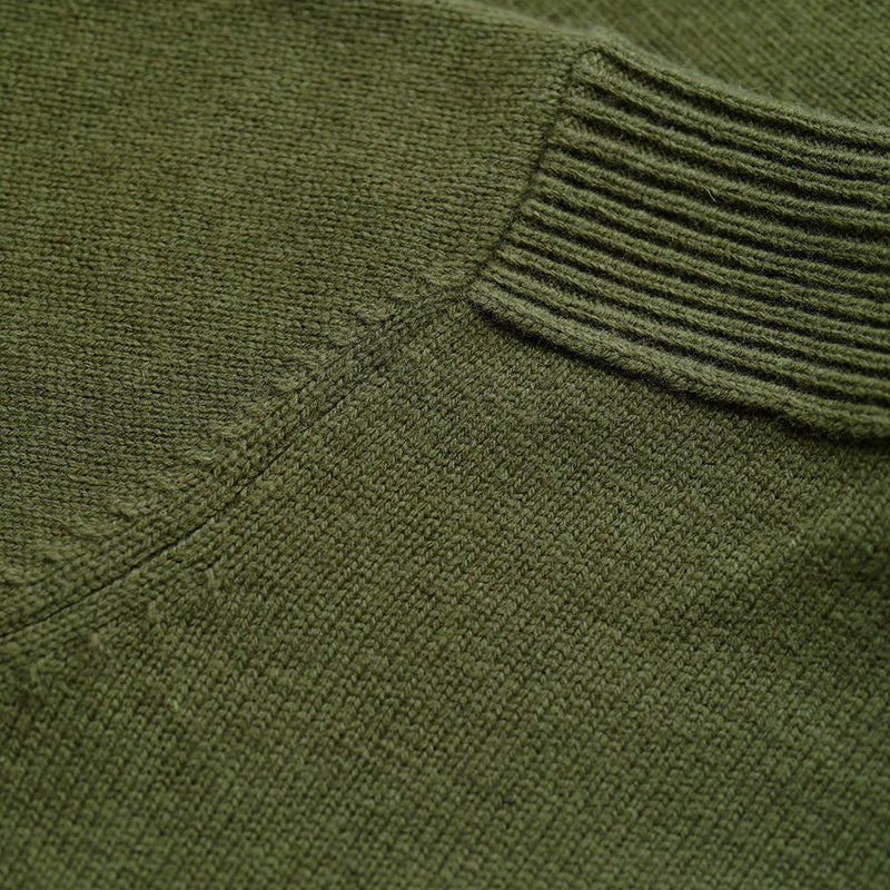 Wilde & King - Mens Kinloch Crew Neck Pullover (Olive)