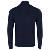 Wilde & King - Mens Wattle Zip Neck Sweater (Navy)