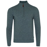 Wilde & King - Mens Wattle Zip Neck Sweater (Wood Pigeon)