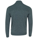 Wilde & King - Mens Wattle Zip Neck Sweater (Wood Pigeon)