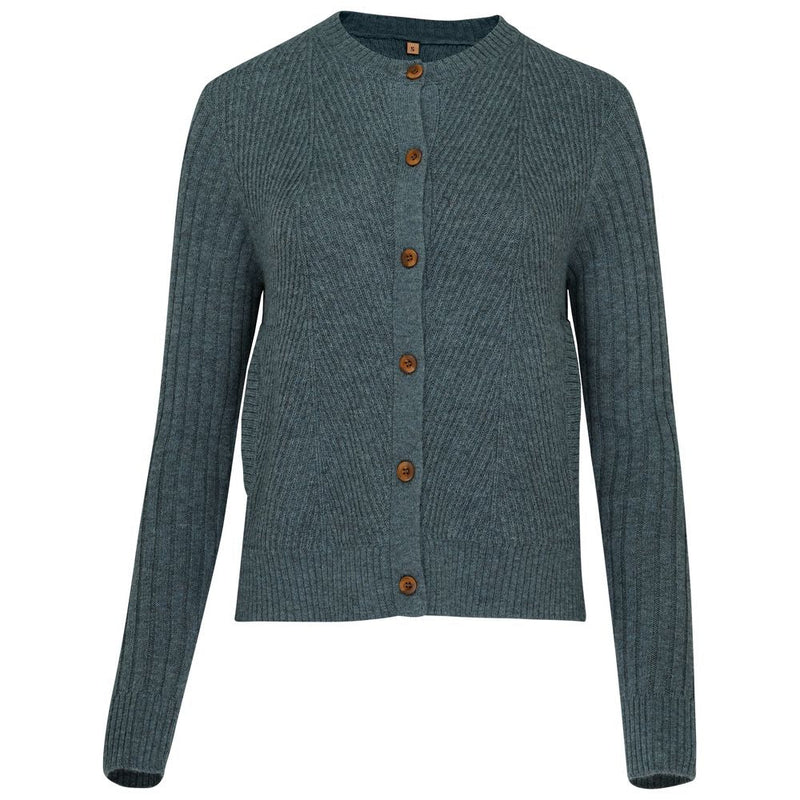 Wilde & King - Womens Barbet Chevron Cardigan (Wood Pigeon)