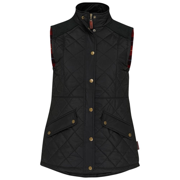 Wilde & King - Womens Barnard Quilted Gilet (Black)