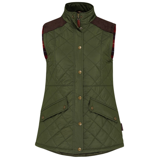 Wilde & King - Womens Barnard Quilted Gilet (Olive)