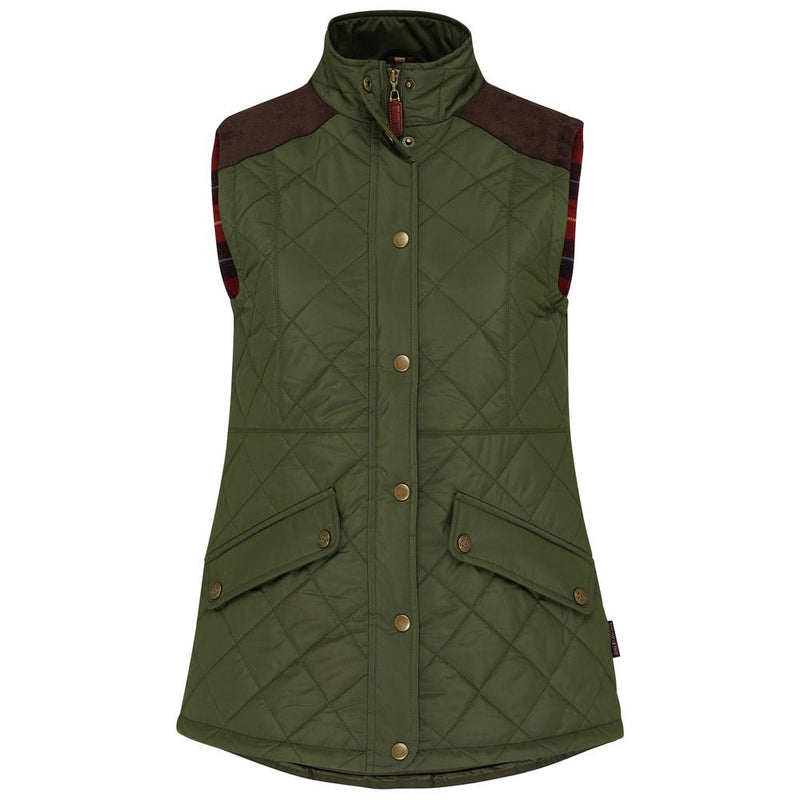 Wilde & King - Womens Barnard Quilted Gilet (Olive)