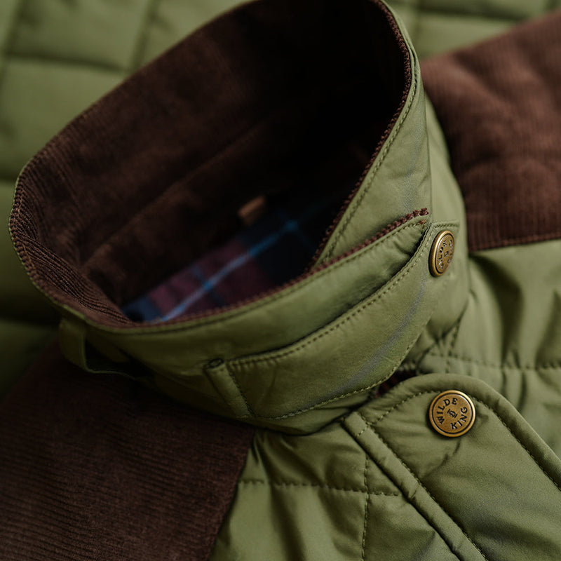 Wilde & King - Womens Barnard Quilted Jacket (Olive)