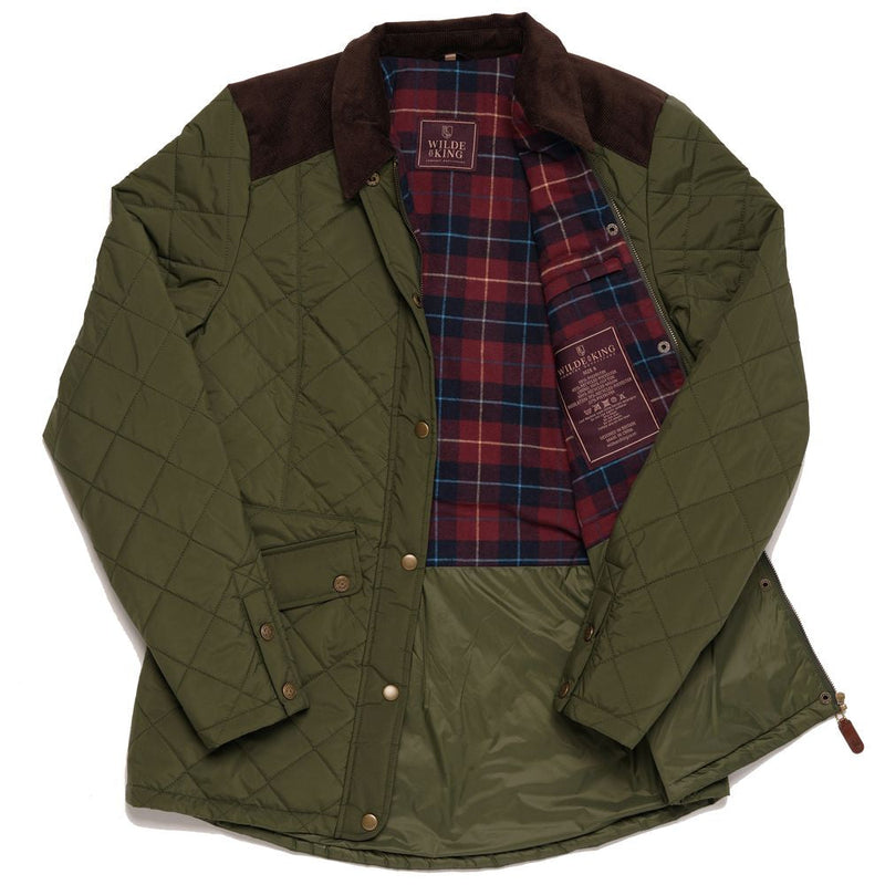 Wilde & King - Womens Barnard Quilted Jacket (Olive)