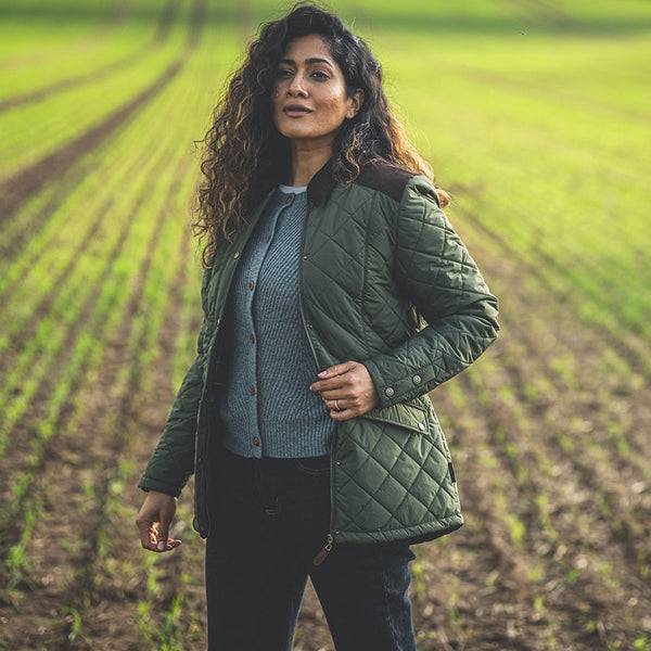 Wilde & King - Womens Barnard Quilted Jacket (Olive)