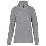 Wilde & King - Womens Wattle Zip Neck Sweater (Dove)