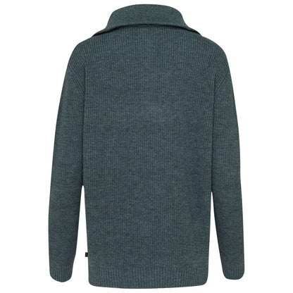 Wilde & King - Womens Wattle Zip Neck Sweater (Wood Pigeon)